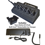 6-Shot Rapid Gang Charger for Kenwood Radios