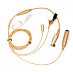 HYT Surveillance Earpiece 3-Wire, Beige, Transparent Tube and Volume EAN06