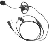 Kenwood KHS-25 Headset w/ D-Ring Ear Hanger w/ PTT & Boom Mic